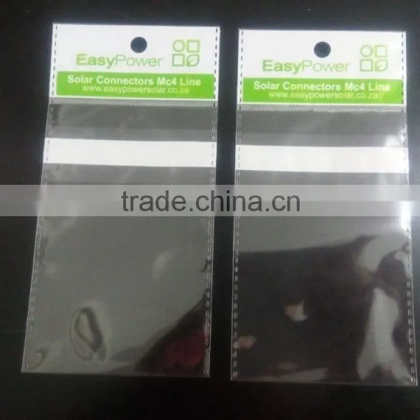 Plastic BOPP Electronic Accessories Packaging Bag With Haning Header And Self Adhesive Tape photo-2