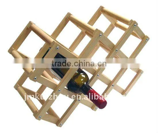 8 Lattice Wooden Wine Rack