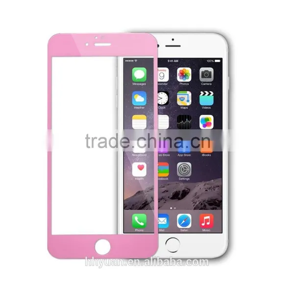 Popular Silk-printing Screen Protector for Iphone6/6+colorful Tempered Glass Screen Protector photo-3