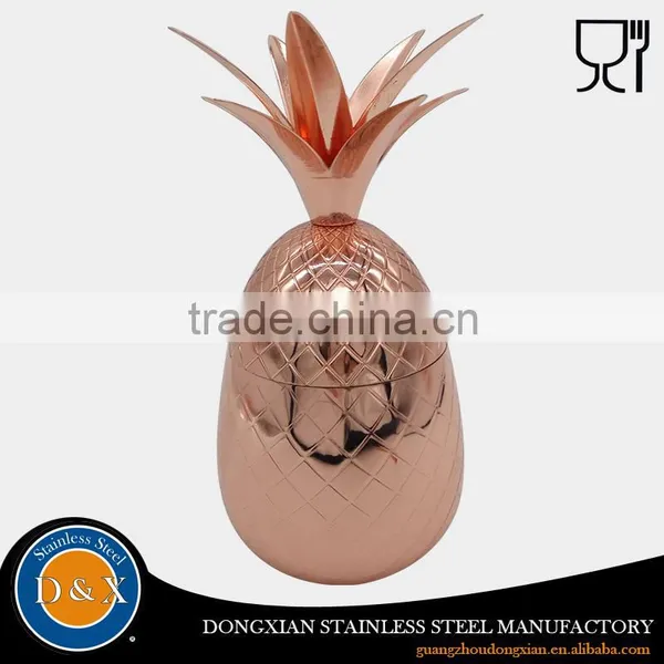 China Custom Design Stainless Steel Copper Pineapple Cup Quality Choice