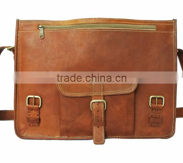 Genuine Leather Satchel Bags in Its Vintage Style for Office and Carrying Laptop 16 Inch photo-4