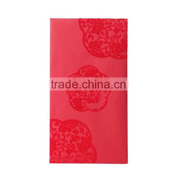 Custom Made Unique Flocking Chinese Red Envelop Gold Stamping Paper Money Packet photo-3