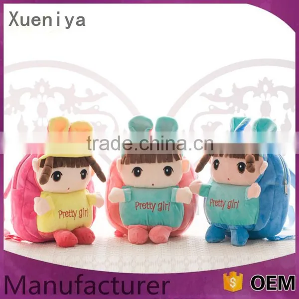Factory Supply Best Made Cute Custom Backpack Child School Bag Plush