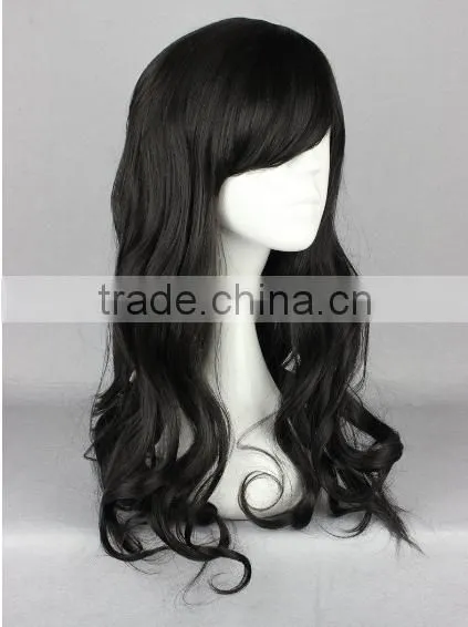 Synthetic Dark Long Kinky Wavy Wig N443 photo-2