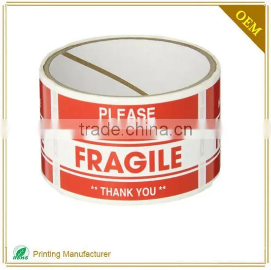 Custom Standard Self Adhesive Shipping Warning Labels