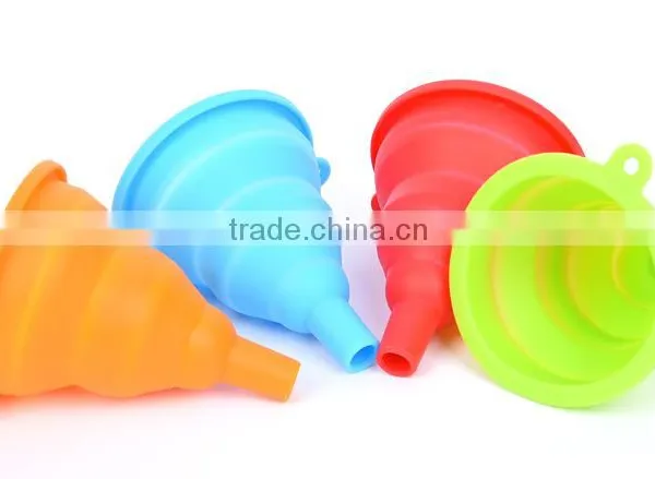 New Mini Gel Foldable Collapsible Style Silicone Funnel photo-3