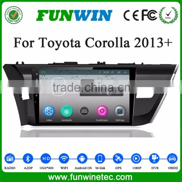 2 Din High Quality Android Car Dvd Player With Gps Navigation Car Multimedia System for Toyota Corolla 2014 Bluetooth 3G Wifi