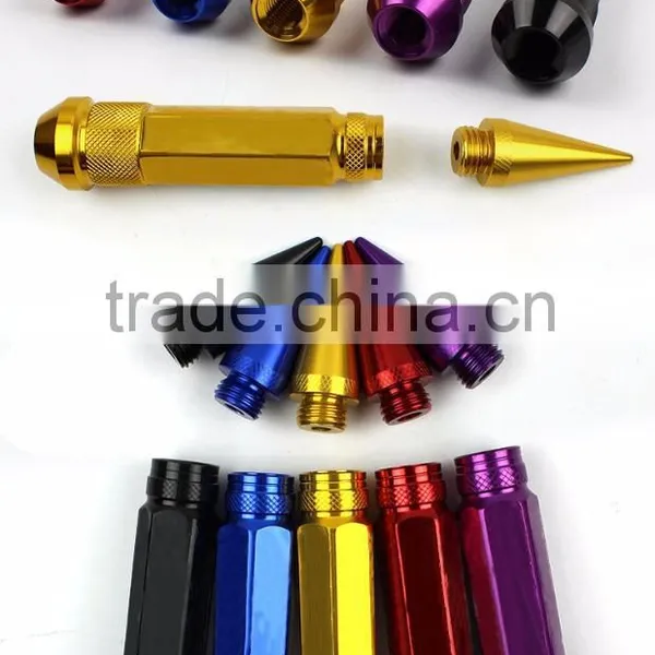 New 326 Alloy Aluminum 90MM Wheel Lug Nuts With Spikes Extended Tuner Wheels Rims Spikes Lug Nuts photo-2