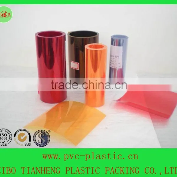 250 Micron Thermoforming Pharmaceutical Grade High Quality PVC Amber and Green Color Rigid Plastic Film photo-3