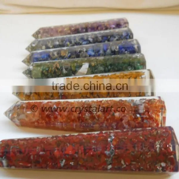 7 CHAKRA ORGONE OBELISK SET photo-2