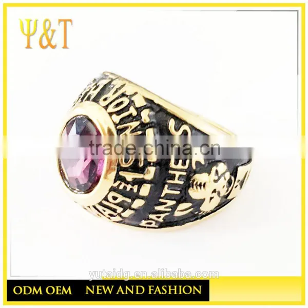 Jingli Jewerly Custom PANTHERS Ring for Man Military Jewelry, Stainless Steel High School Ring Jewelry(HF-066) photo-2