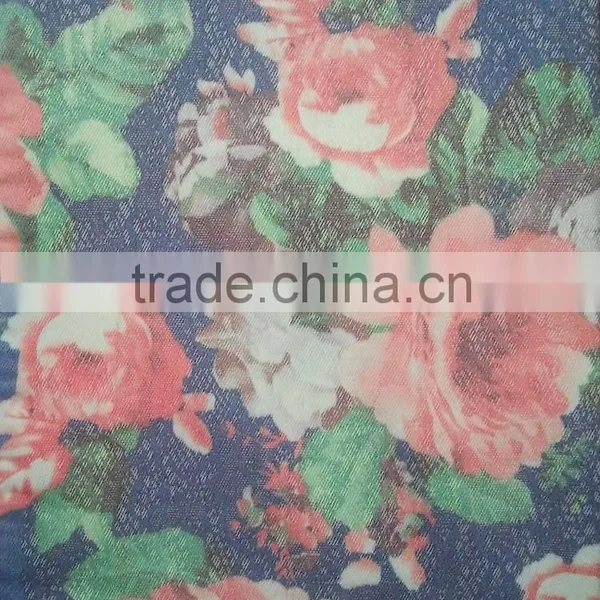 2016 4 Way Stretch Printed Demin Fabric Fabric Supplier in China photo-3