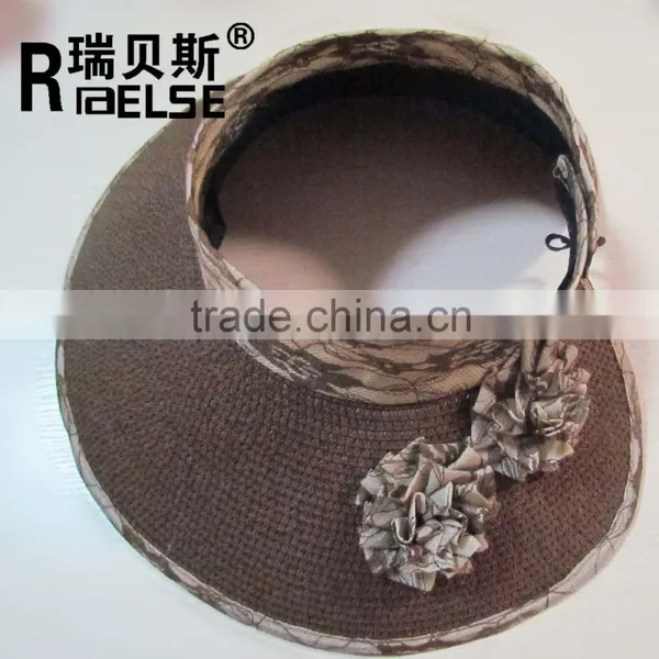 Wholesale Visor Folding Lady Hat Custom Logo Paper Straw Hat