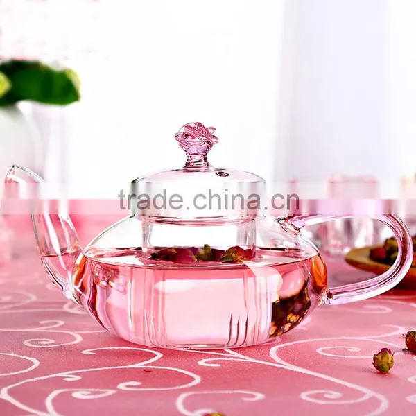 OEM ODM Small Heat Resistant Glass Teapot With Infuser 500 ml PH203 photo-2