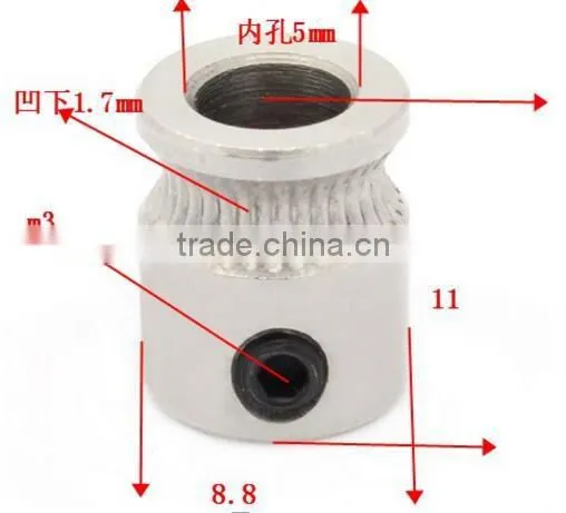 3D Printer Accessory MK8 Driver Gear for 1.75mm 3D Printer Filament Extruder Pulley 5mm Shaft Reprap Wholesale photo-2