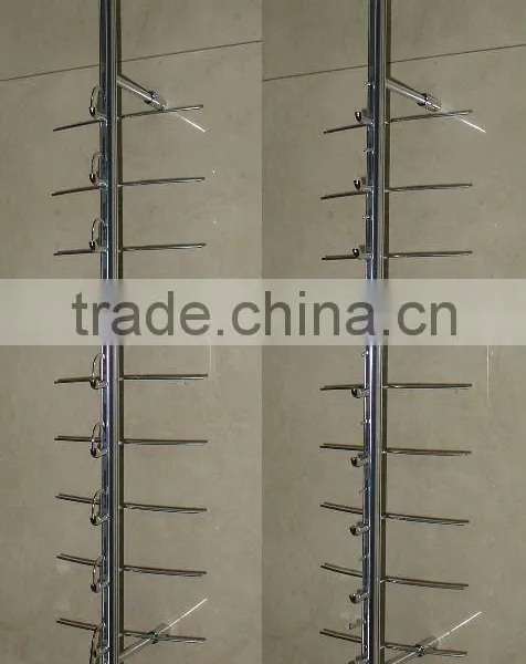 Locking Eyewear Display Rods;wall Mounted Sunglasses Display Poles;eyeglasses Display Bars