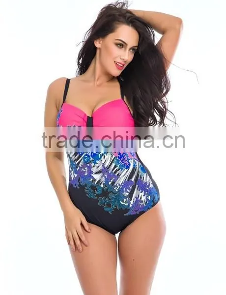 Wholesale Latest Mature Women Sexy One Piece Plus Size Swimwear photo-2