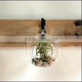 Wooden Strips Board With Wrought Iron Hooks( No Glass Globe Decor) photo-3