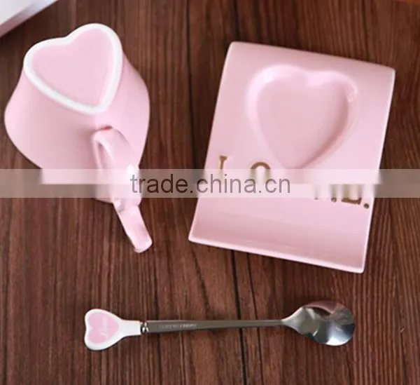 250ml Ceramic Mug With Special Handle Heart Shaped Coffee Mug photo-5