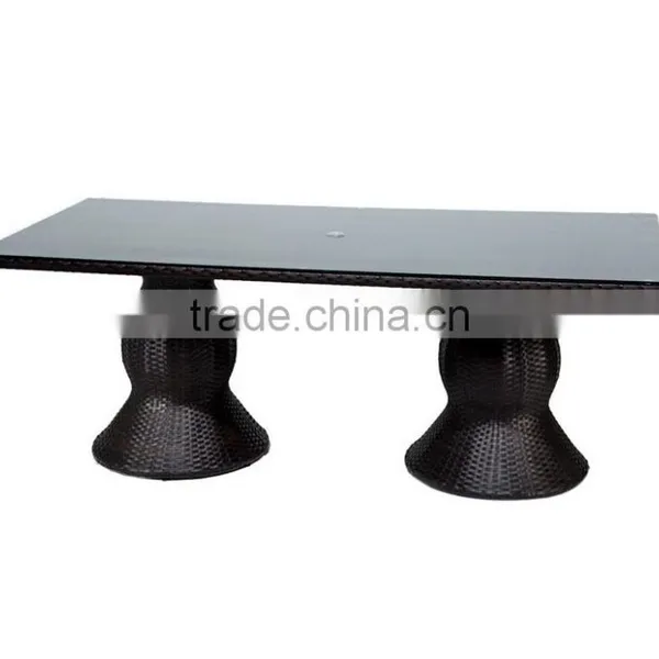 2017 Trade Assurance Most Popular Outdoor Space Saving Restaurant Used pe Rattan Garden Table Set Designs photo-3