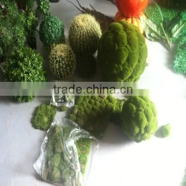 Q111925 China Wholesale Plastic Artificial Moss Home Decoration Moss Ball photo-3