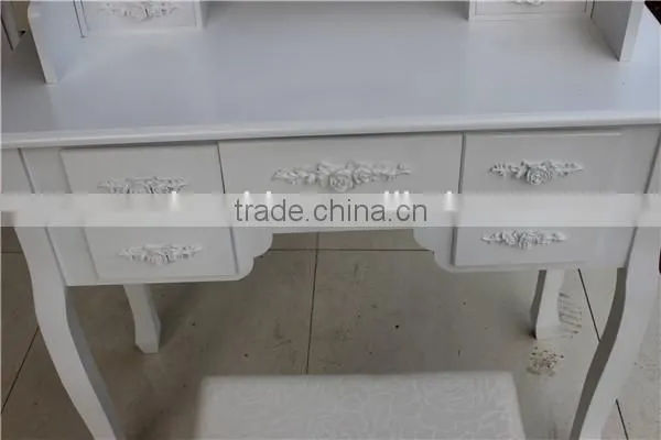 Jasmine Dressing Table Set With Adjustable Oval Mirror And Stool YD-E-1 Knock Down Package 90*40*148cm photo-4