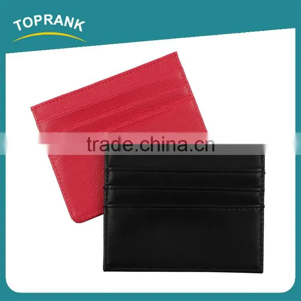 Toprank Factory Direct Sales Pocket Wallet Credit Sim Card Holder Pu Double Sided Slim Card Holder Wallet photo-2