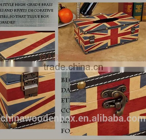 2015 Hot Sell Wooden Colorful Tissue Box Colorful photo-2