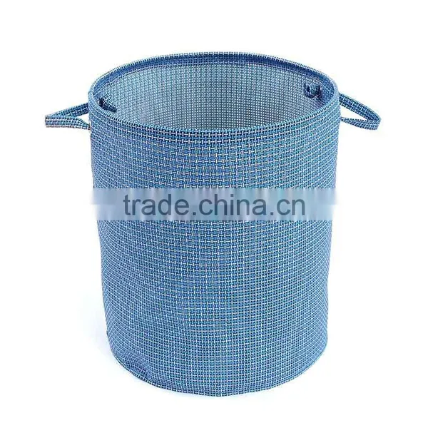 Round Style Laundry Hamper With Closing and Rope Handle, Non-woven Fabric Laundry Basket photo-2