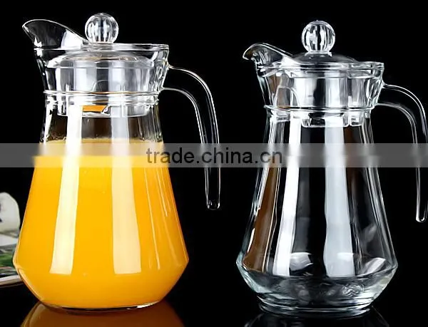Machine Blown Pressed Clear Drinking Glass Cup With Handle photo-2