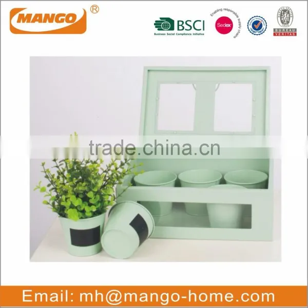 Cream Color Metal Square Balcony Flower Pot photo-4