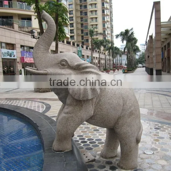 Hot Sale Home Decoration Stone Carving and Statues Marble Elephant Fountain photo-3