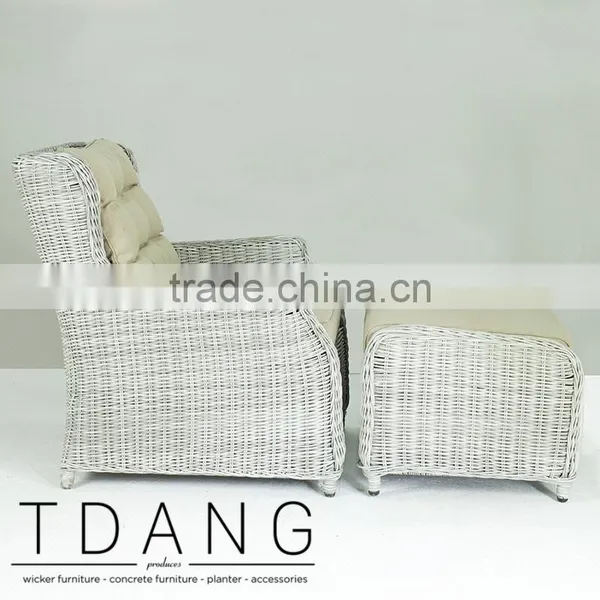 Driago Wicker Lounge Chair With Ottoman - Luxury Relax Wicker Chair photo-4