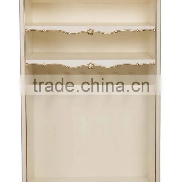 BISINI antique design ivory and gold bedding sheet wood display showcase designs - BF07-70340