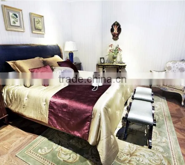 New Arrival Elegant Classic French Rococo Floral Painted Golden Vanity Dressing Table for Noble House BF12-05254b photo-3
