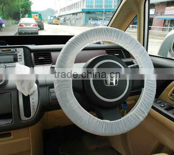 Safety Food Contact Protection Plastic Bowl Cover Car Seat Cover Shower Cap Ear Cap Hair Cape With Printing photo-3