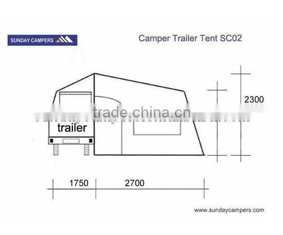 2014 New Design 9ft Camper Trailer Tents SC02 With Sun Room photo-3