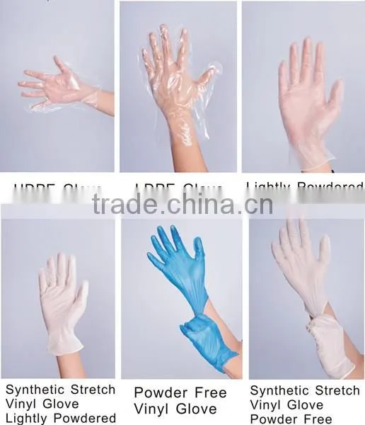 Factory Manufactured Disposable Vinyl Gloves