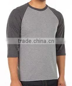 High Quality Custom Wholesale Tri-Blend Baseball Raglan T-shirts Sport T-shirts Cricket photo-2