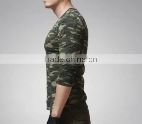 Men's T-shirt Camo Unitard Long Sleeved T-shirt Movement photo-3