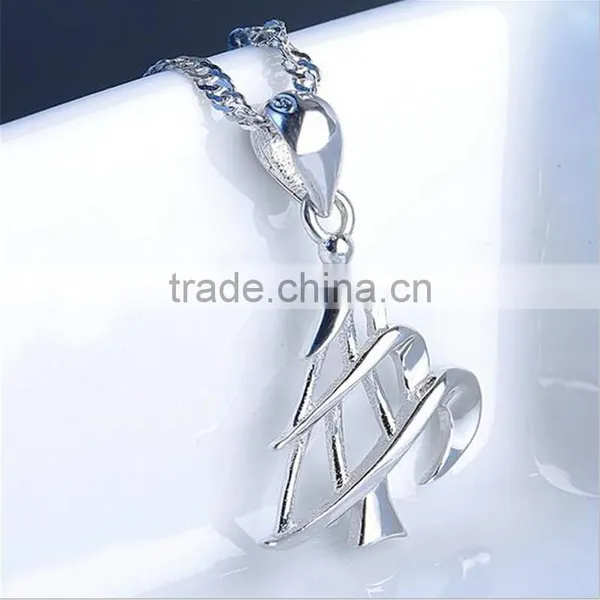 New Arrival Christmas Gift Silver 925 Christmas Tree Pendant For Necklace photo-3