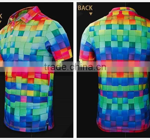 Custom Casual Blank Funny Golf Polo Dri Fit Shirt Sport Tops 3D Animal Lion Pattern for Men photo-4