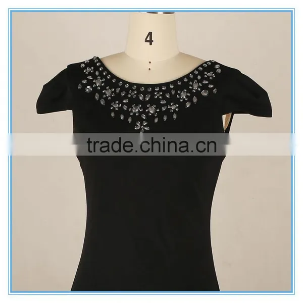 Elegant Ladies Bodycon Dress 2016 Open Back V Neck Midi Dress photo-2