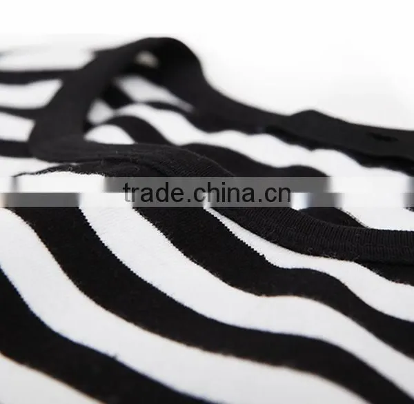 New Arrival Fashion OEM Service Fancy High Quality 100% Striped Cotton Men Tshirt T-shirt Wholesale China Manufacture photo-6