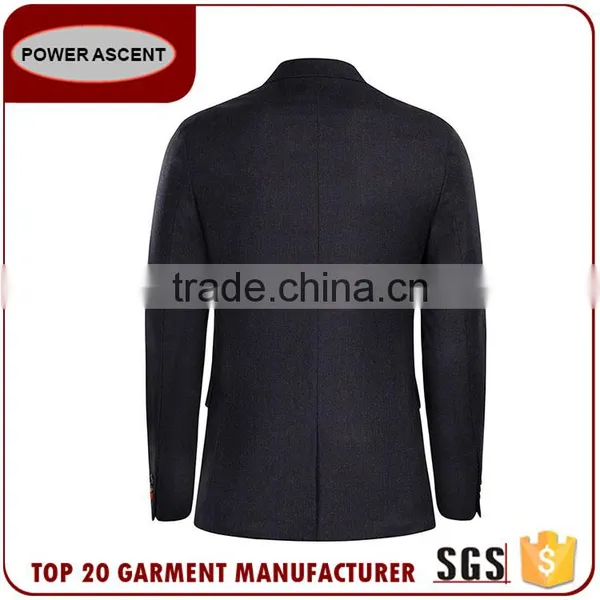 New Design Half Lined Polyester Viscose Black Man Business Suit Jacket photo-2