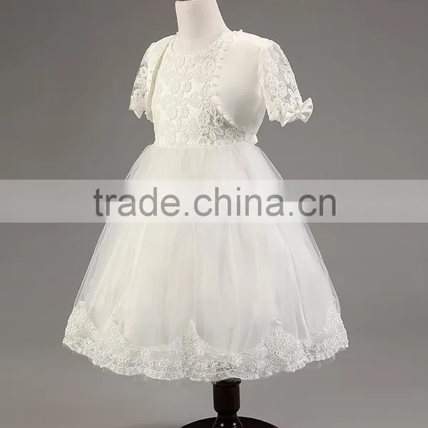 2016 Summer Style Kids Dress Flower Lace Princess Party Costume Girl Floral Dress photo-3