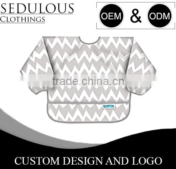 Cute Baby Bibs Toddler Waterproof Long Sleeve Children Kids Feeding Eating Smock Bib