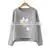 Latest Design Casual Women Grey Flower Print Raglan Sleeve Dip Hem Sweater Design For Women photo-6