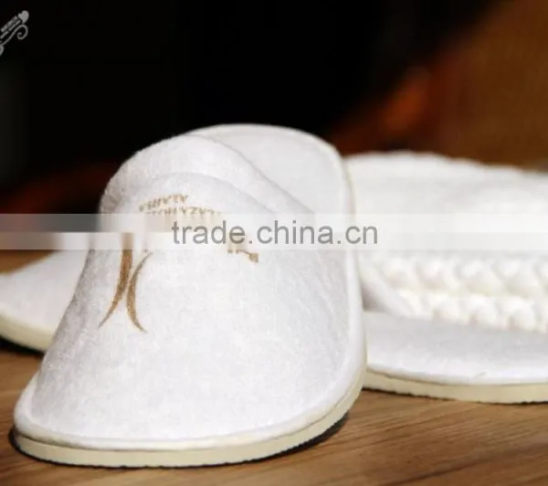 Disposable White Nap Cloth Spa Hotel Slippers photo-5