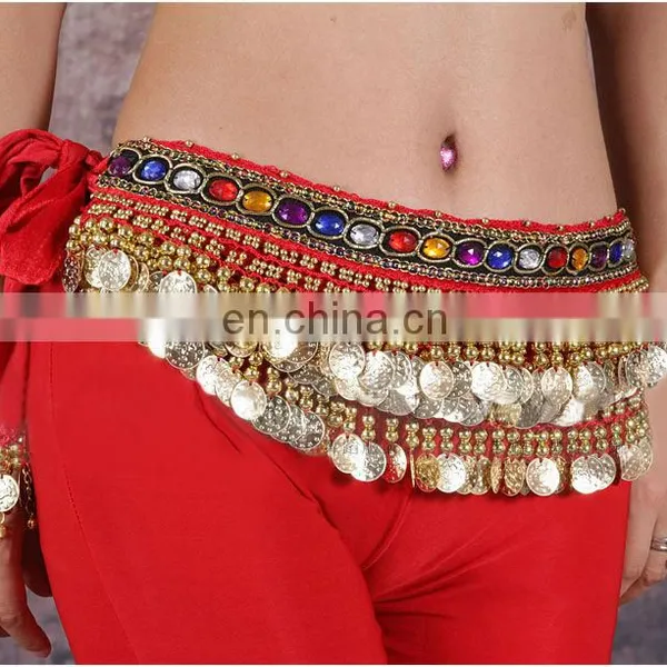 Cheap 248 and 338 Coins Belly Dance Silver Coins Hip Scarf Y-2035# photo-3